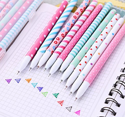leisial 10 pcs multi colores colorido bolígrafos de tinta de gel (mayorista papelería kawaii, 1, 1