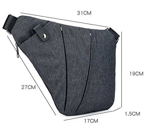 LemonGirl Hombre Mochilas de Cabestrillo de la Mochila, Mochilas Crossbody de Crossfit para el Hombro al Aire Libre