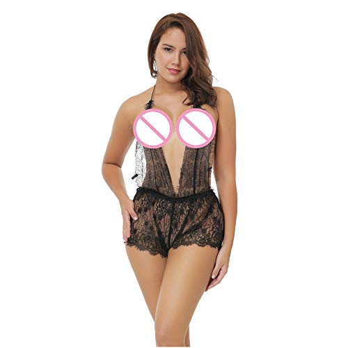 Lencería Erotica de Mujer Push up ?? Ropa de Dormir de lencería Sexy para Mujer Vestido de Encaje Ropa Interior Sexy Perspectiva sin Espalda Pijamas Ropa Interior Mujer Sexy Erotica de Yesmile