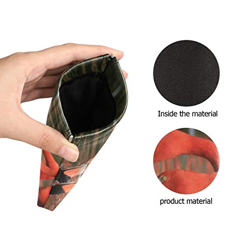 LENNEL Gafas de sol Bolsa Joyas Bolsa Luz Flamingo Agua Rosa Estuches para gafas Almacenamiento lindo para mujer Hombres Squeeze Top Portable