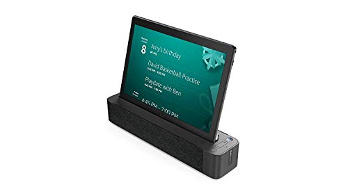 Lenovo Smart Tab M10 - Tablet de 10.1" FullHD con Amazon Alexa integrada (Snapdragon 450, 3 GB de RAM, Memoria Interna 32GB, Android, Wifi + Bluetooth 4.2), Color negro + Altavoz Dolby Atmos incluido