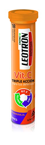 LEOTRON Vitamina C 36+18 comprimidos efervescentes - Complemento alimenticio con vitamina C, zinc y selenio con edulcorantes