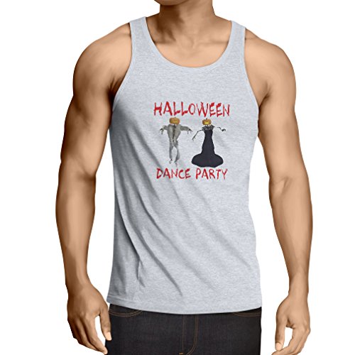 lepni.me Camisetas de Tirantes para Hombre Disfraces Fiesta de Danza de Halloween Eventos Traje Ideas (Medium Blanco Multicolor)