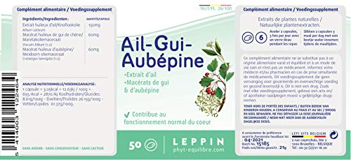 LEPPIN ☘️ Ajo Gui Hawthorn 250 cápsulas | Buena circulacion | Biodiversos extractos aceitosos macerados - Complementos alimenticios naturales
