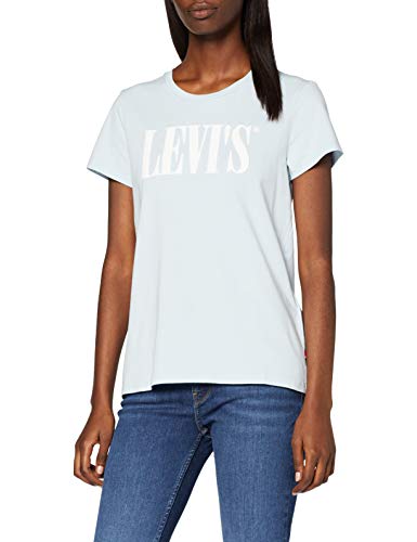 Levi's The Perfect Tee, Camiseta, Mujer, Azul (90's Serif T2 Baby Blue 0782), S