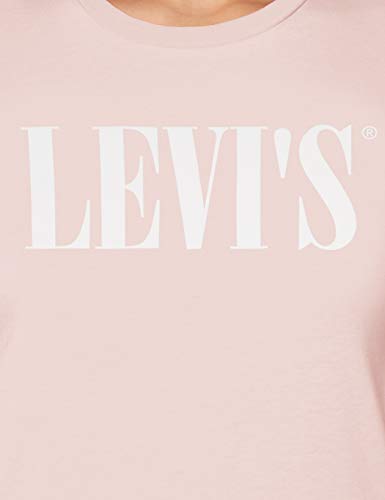 Levi's The tee Camiseta, Logotipo de la Serie Sepia Rose, L para Mujer