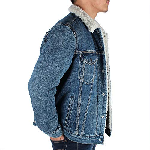 Levi's Type 3 Chaqueta Vaquera, Azul (Mayze Sherpa Trucker 0089), Medium para Hombre