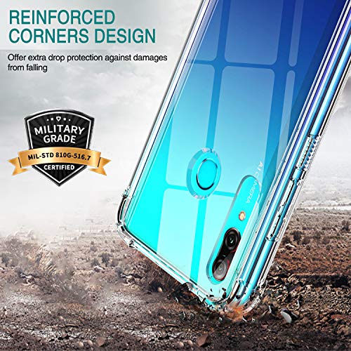 LeYi Funda Huawei P Smart 2019 / Honor 10 Lite con 2-Unidades Cristal Vidrio Templado, Cristal Transparente Shockproof Carcasa Silicona PC y TPU Slim Gel Bumper Cover Case para Movil P Smart, Clear