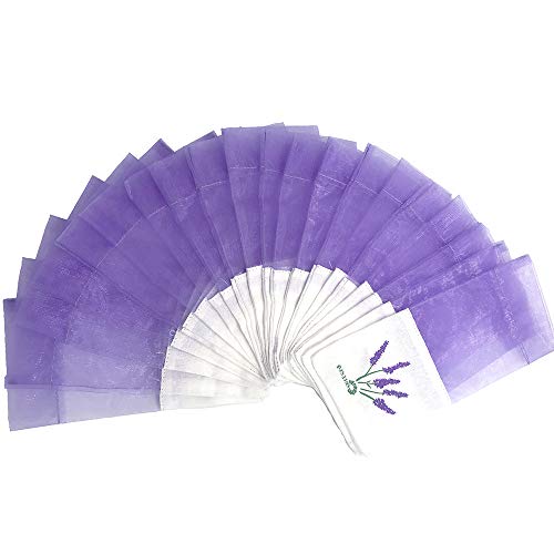 LEZED Bolsa de Bolsita de Lavanda Bolsa de Bolsita vacías de Lavanda de Organza Bolsas de Lavanda de los perfumados per Lavanda Flores Secas Especias Arroz Joyas Dulces Regalo Recuerdo 20 Piezas
