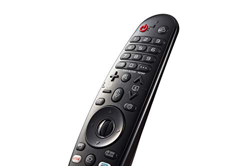 LG Magic Control AN-MR19BA - Mando a distancia (añade Amazon Alexa a tu tele LG, Reconocimiento de voz, apunta y navega, rueda de scroll, botones Netflix y Amazon, teclado numérico) color Negro