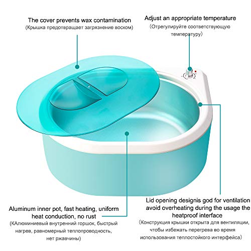 LG&S Calentador De Cera De Parafina, Baño De Fusión Rápida De Cera para Uso Doméstico, Kit De Depilación, 5000 Ml De Gran Capacidad,Azul