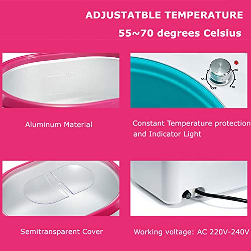 LG&S Calentador De Cera De Parafina, Baño De Fusión Rápida De Cera para Uso Doméstico, Kit De Depilación, 5000 Ml De Gran Capacidad,Azul