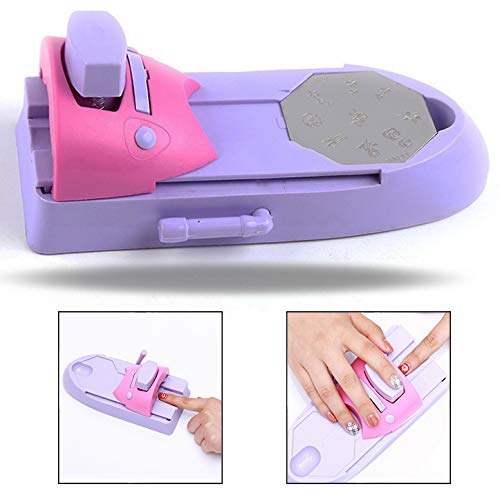 LHKJ Kit de Máquina de impresión de uñas DIY con 6 Placas de patrón