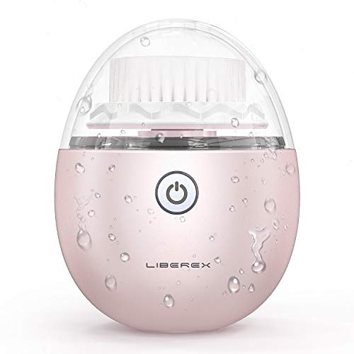 Liberex Cepillo Limpiador Facial Vibrante Sónico - Portátil Recargable, 3 Cabezales y 3 Intensidades, Recordatorio Inteligente, Carga Inalámbrica, Exfoliante y Masaje