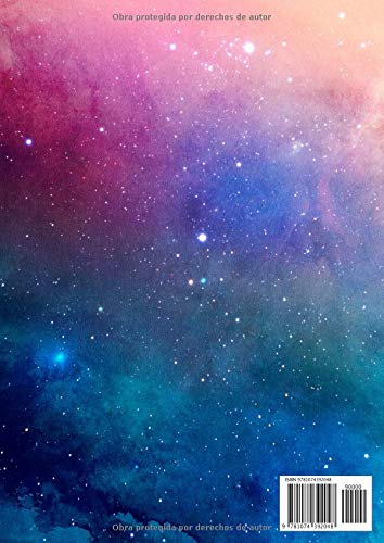 Libreta De Puntos: A4 Cuaderno Dot Grid Para Bullet Journaling, Lettering, Art Notes | Journal De Punteados | 110 Páginas Con Cuadrícula De Punto | Soft Cover Galaxia Acuarela