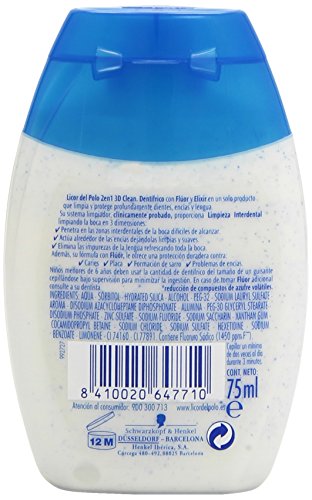 Licor del Polo - 3D Clean - 2 en 1 Dentífrico + Elixir - 75 ml