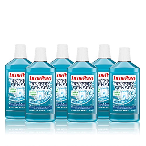 Licor del Polo Enjuague bucal Frozen Senses - 6 x 500 ml, Total: 3000 ml