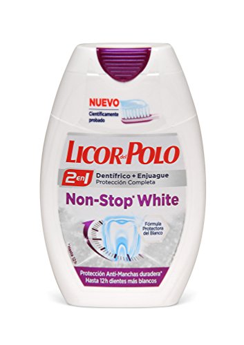Licor del Polo - Pasta de dientes 2 en 1 Non-Stop White - Blanqueador + hasta 12h prevención manchas- 1 ud de 75ml