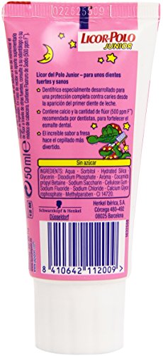 Licor del Polo - Pasta de dientes Junior 1-6 años - Protege y fortalece los dientes de leche - 1 ud de 50 ml