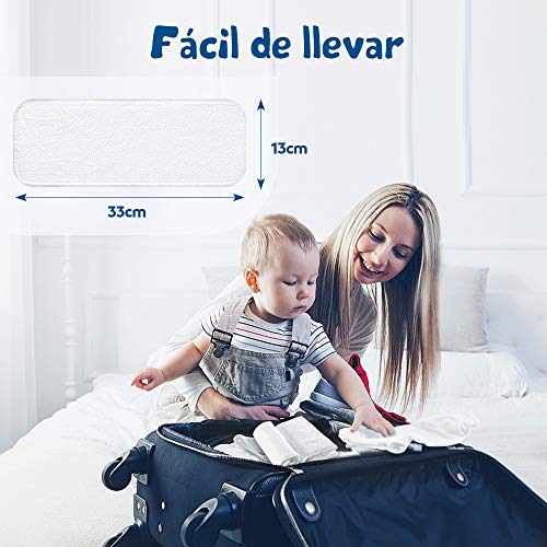 Lictin 10PCS Pañales Lavables para Bebés-Pañales Lavables para Bebés con Microfibra de Doble Capa, Alta Absorción，Lavable, Reutilizable, Seguro, Higiénico y Ecológico（35 * 13 cm）