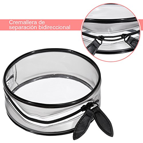 Lictin 2Pcs Neceser Transparente Bolsa de Cosméticos Impermeable Bolsa de Aseo Claro PVC Bolsa de artículos de tocador clara Aprobado por la TSA Viaje en bolsa compatible con la aerolínea del aeropuer