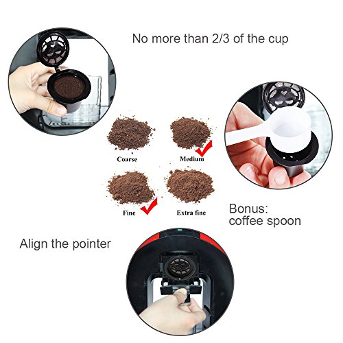 Lictin 6Pcs Cápsulas Filtros de Café Recargable Reutilizable para Nespresso 