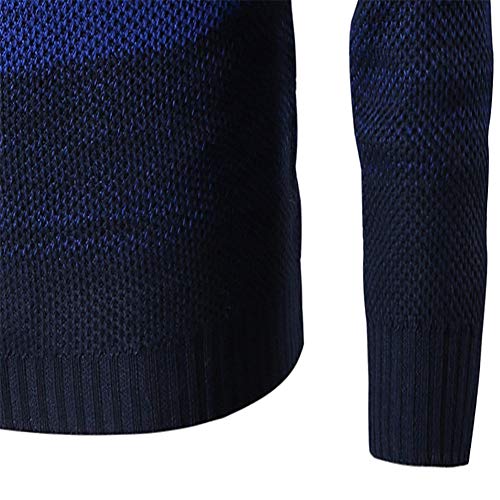 LiDaiJin SuéTer De Punto Grueso De Rayas De Colores De OtoñO E Invierno para Hombre