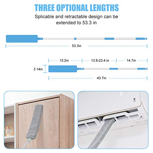Lidasen - Cepillo de limpieza extensible para sofá, cabecera, con mango extralargo, cepillo de limpieza ajustable para cama, techos altos, muebles, espacio inferior para el hogar