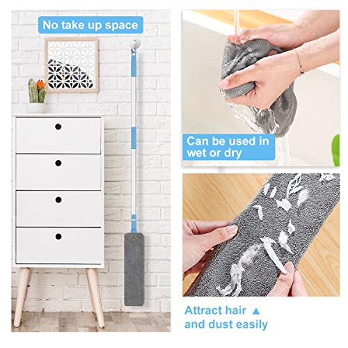 Lidasen - Cepillo de limpieza extensible para sofá, cabecera, con mango extralargo, cepillo de limpieza ajustable para cama, techos altos, muebles, espacio inferior para el hogar