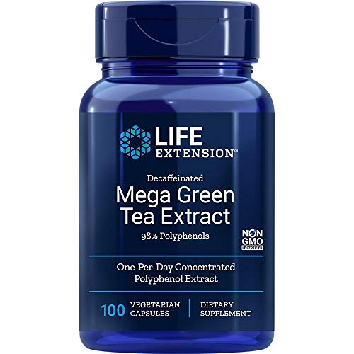 Life Extension, Mega Green Tea Extract ( extracto de té verde, descafeinado ), 725 mg, 100 Cápsulas veganas, sin soja, sin gluten