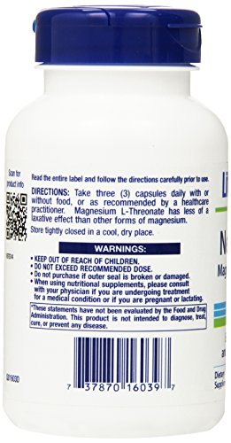 Life Extension, Neuro-Mag, L-Treonato de Magnesio, 90 Cápsulas vegetarianas, sin soja, sin gluten