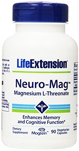 Life Extension, Neuro-Mag, L-Treonato de Magnesio, 90 Cápsulas vegetarianas, sin soja, sin gluten