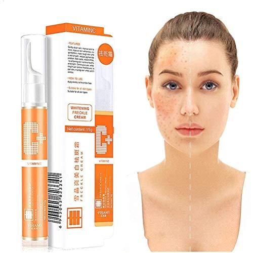 LifeBest 15g Crema blanqueadora Antimanchas VC Eliminación de Manchas de pecas Crema blanqueadora Tratamiento Facial antienvejecimiento para hiperpigmentación