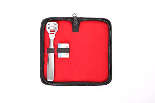 Lima Raspador para pies en acero inoxidable Anti callos con 10 cuchillas Instrumento profesional con bolsa