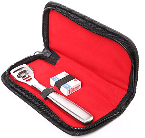 Lima Raspador para pies en acero inoxidable Anti callos con 10 cuchillas Instrumento profesional con bolsa