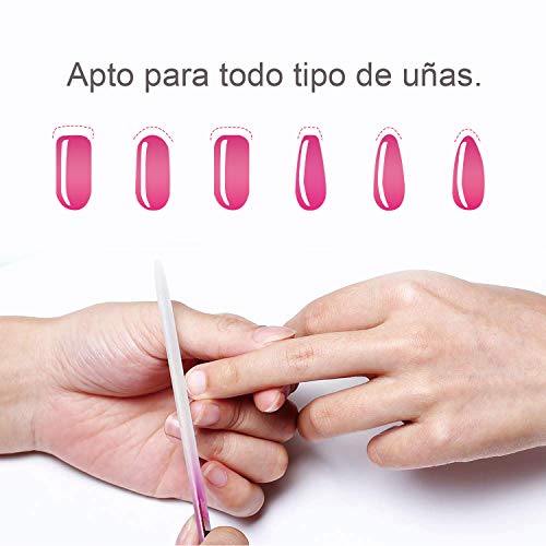 Limas de Uñas Profesionales de Cristal Lima de Uñas de Vidrio Templado Checo Con Gel Herramientas Cuidado de Uso Doméstico y Salón