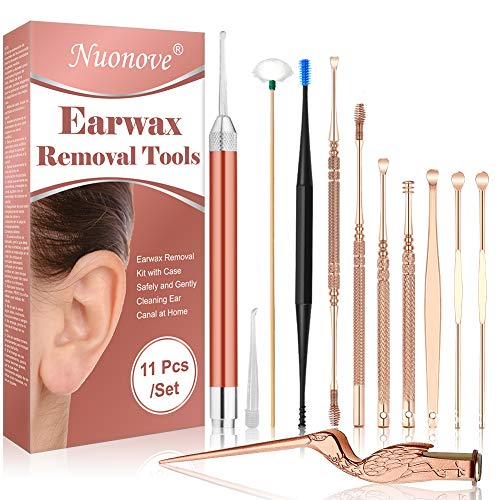 Limpia Oidos Cera, Limpieza Cerumen Oído, Impiador De Oídos, Removedor de Cera de Oído, Ear Wax Remover, Kit de limpieza para oídos, Para Bebés, Jóvenes y Adolescentes Adultos 11PC