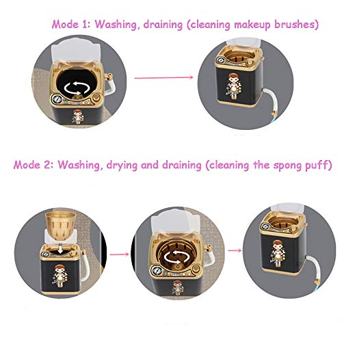 Limpiador de brochas de maquillaje y secadora, lavadora electrónica, lavadora automática y secadora, esponja de maquillaje