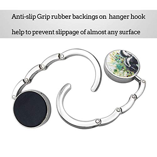 Lindo Monedero Plegable Percha Gancho Monedero Hermosa Mofeta Bosque Animales Acuarela Negro Lindo Cara Piel