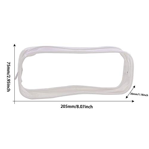 Lindong - Juego de 8 estuches transparentes de PVC de gran capacidad, con cremallera, para artículos de papelería, 4 colores