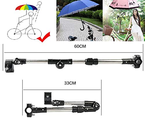 LIOOBO Soporte de Paraguas para Cochecito Ángulo Ajustable Soporte para Montura de Paraguas Conector Giratorio Manija Soporte de Marco de Barra