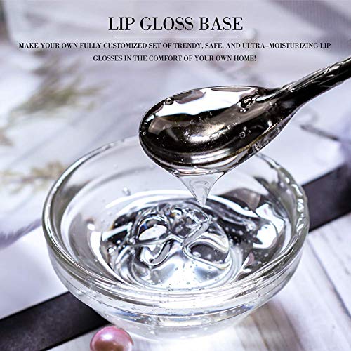 Lip Gloss Base,Lip Balm, base de bálsamo labial,Brillo de labios transparente hecho a mano Bricolaje Brillo de labios no pegajoso-2PCS