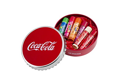 Lip Smacker – Estuche Metal con 6 Bálsamo labial Coca-Cola aromas surtidos
