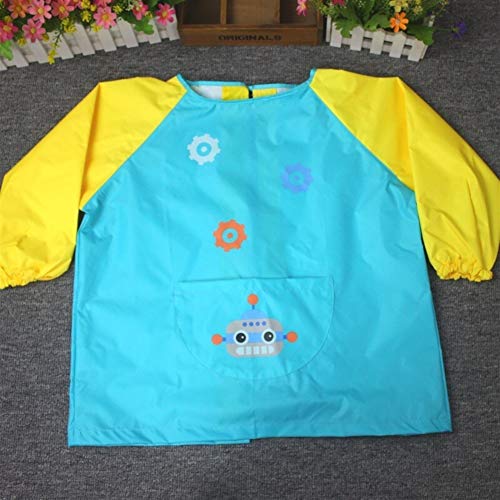 LiQinKeJi8 Babero Anti-Desgaste 0-3 años de Edad de los niños a Prueba de Agua Desechables for bebés Ropa Babero Babero de Manga Larga para Infantes (Color : F, Size : S 6-30 Month)