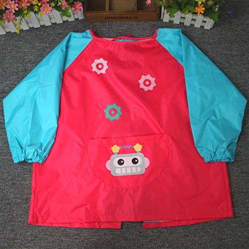 LiQinKeJi8 Babero Anti-Desgaste 0-3 años de Edad de los niños a Prueba de Agua Desechables for bebés Ropa Babero Babero de Manga Larga para Infantes (Color : F, Size : S 6-30 Month)