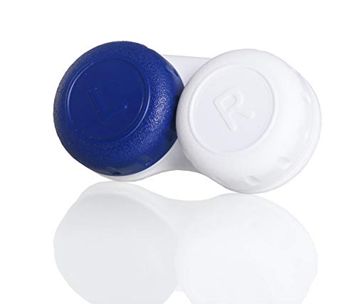 Líquido de lentillas Oûne 2 x 100 ml más portalentes. Solución para limpieza y desinfección de todo tipo de lentes de contacto blandas. Formato viaje.