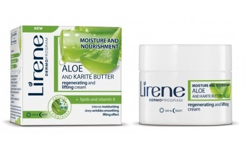 Lirene - Aloe vera y manteca de carité Crema antienvejecimiento regenerador