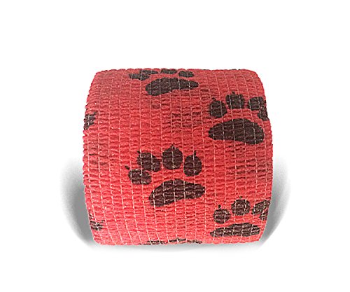 Lisa Care kohäsive vendaje venda – Sport – Tiritas infantiles – Vendajes | selbsthaftend | vendaje elástico | extensible | impermeable – Juego de 3 – 5 cm de ancho x 4,5 m extensible con motivos gato Smiley de huellas