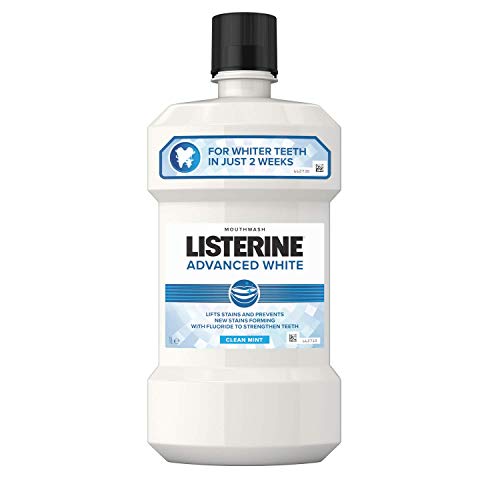 Listerine avanzada Blanco Multi-Acción enjuague bucal Clean Mint, 1L