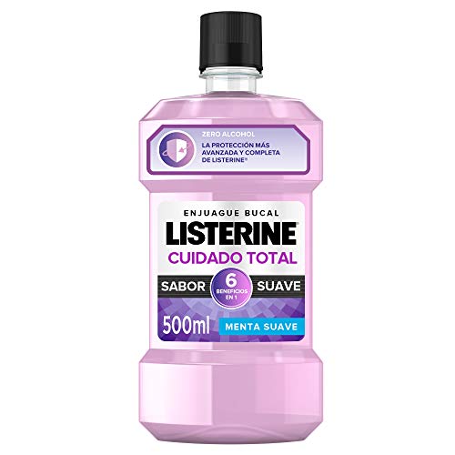 Listerine, Enjuague Bucal Cuidado Total Sabor Suave, 500 ml